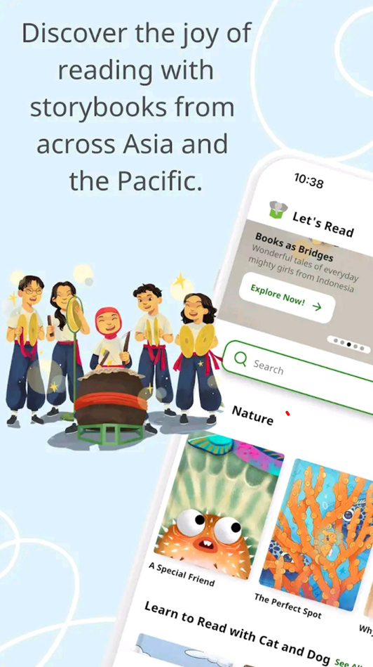 Let's Read App on a mobile phone